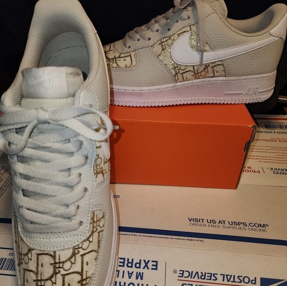 NWB, Custom Dior AF1'S 10.5, Bone & white. - Picture 2 of 7